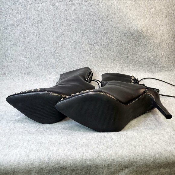 MACKIN J Black Studded Pointy Toe Heels Sizes Varies - Picture 6 of 6